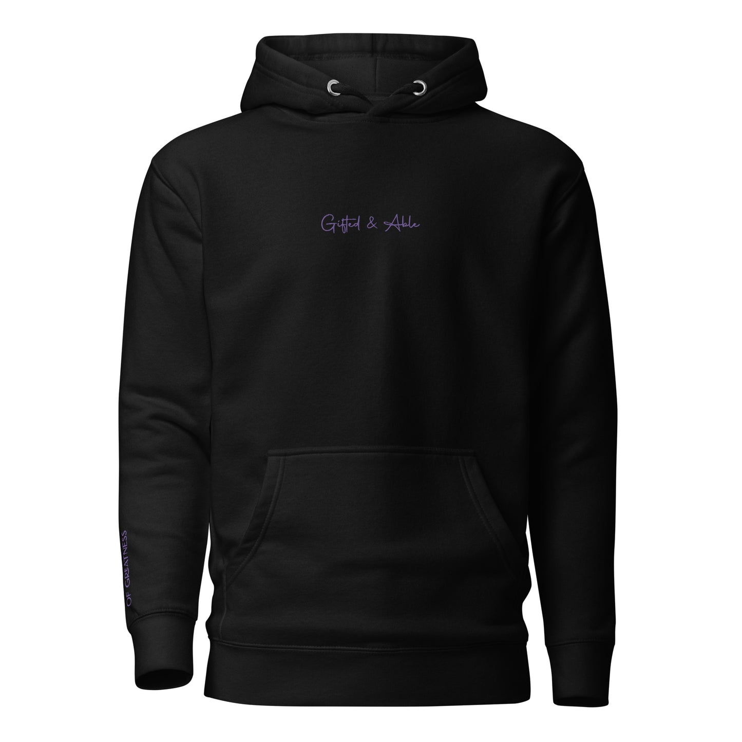 Purple Embroidered Signature Hoodie