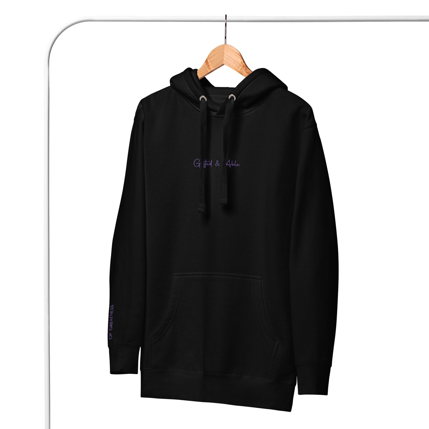 Purple Embroidered Signature Hoodie