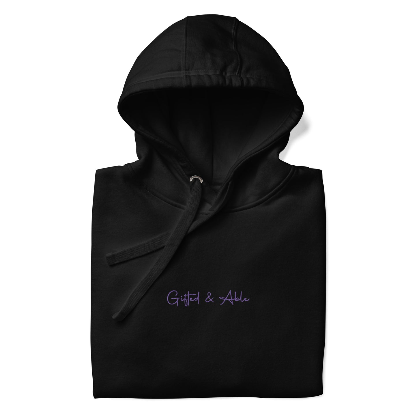 Purple Embroidered Signature Hoodie