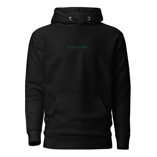 Green Embroidered Signature Hoodie