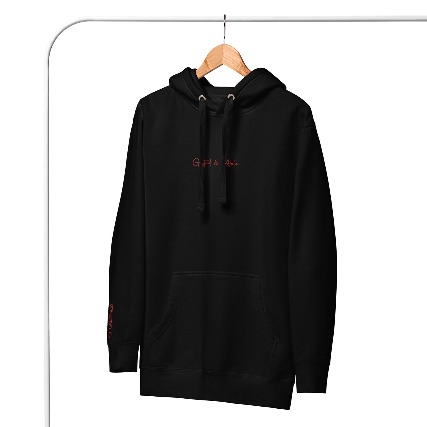 Red Embroidered Signature Hoodie