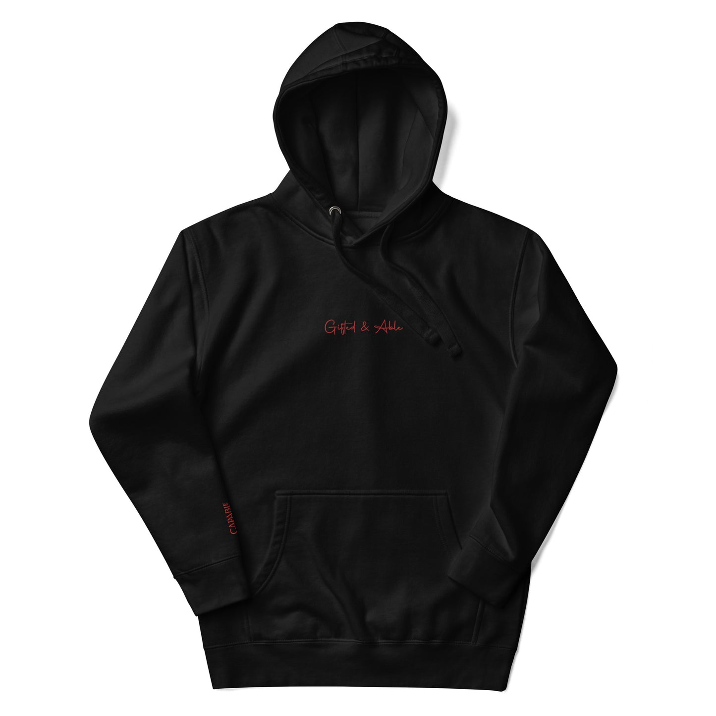 Red Embroidered Signature Hoodie