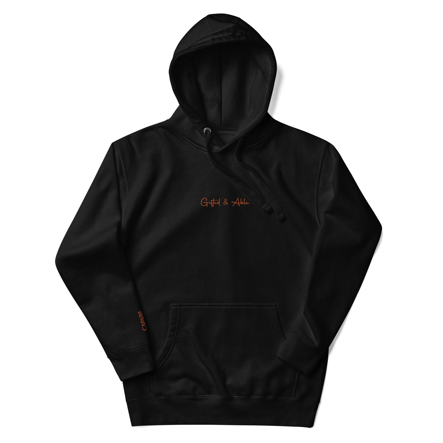 Orange Embroidered Signature Hoodie