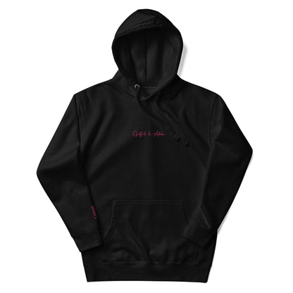 Pink Embroidered Signature Hoodie