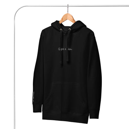 White Embroidered Signature Hoodie