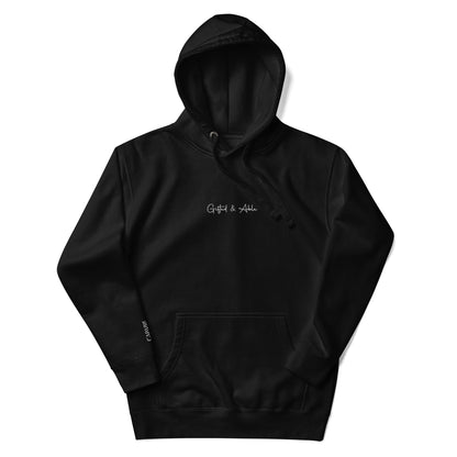 White Embroidered Signature Hoodie