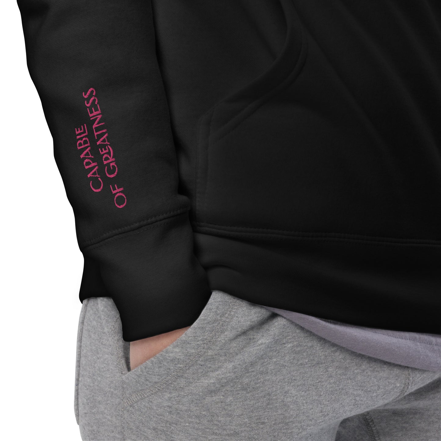 Pink Embroidered Signature Hoodie