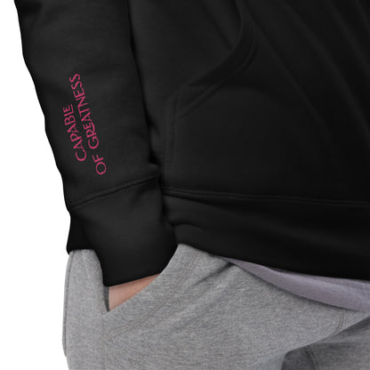 Pink Embroidered Signature Hoodie