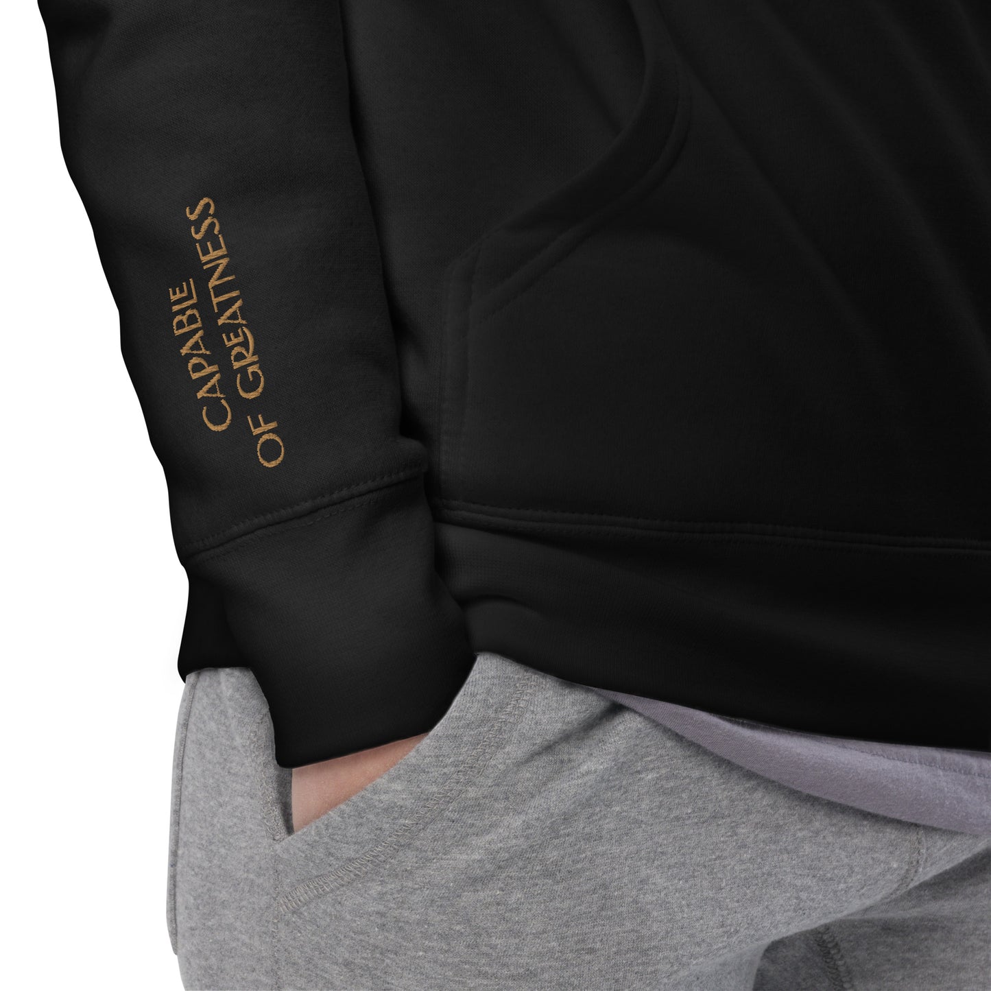 Gold Embroidered Signature Hoodie